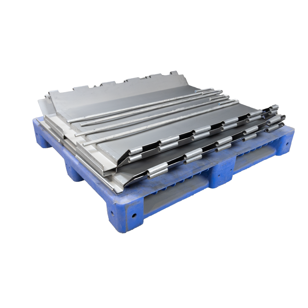 collapsed on a pallet