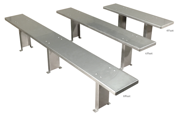3 steel benches